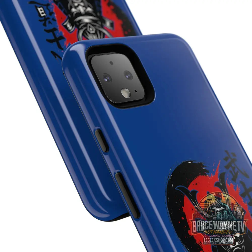 📱 samurai phone case Bleue foncé – coque renforcée Pixel & Galaxy 📱 - Phone Case