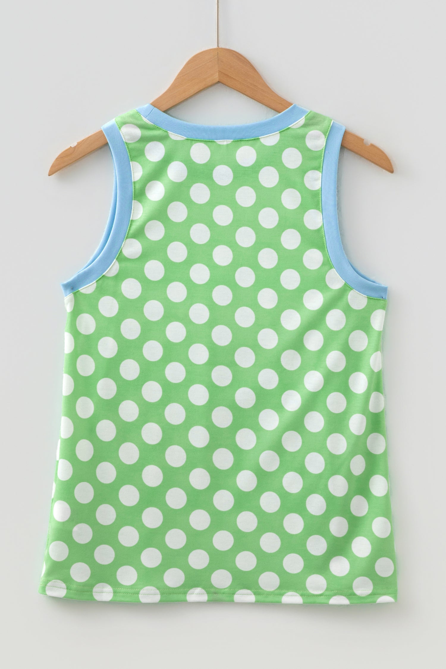 Green Polka Dot Contrast — Tops/Tank Tops, vue 3, LeGeekShop