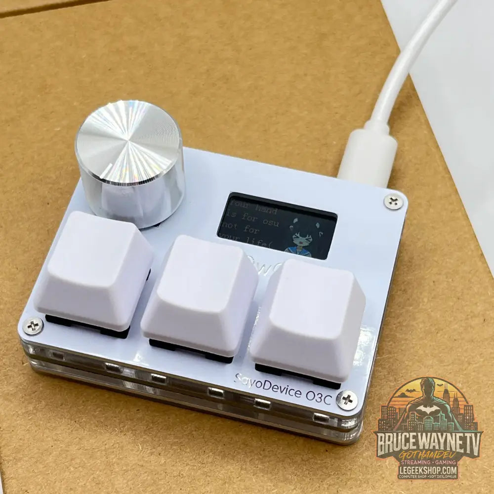 🎮 Mini Clavier Mécanique SayoDevice – Switchs Magnétiques Roses | Écran IPS & Ultra-Réactivité - Legeekshop