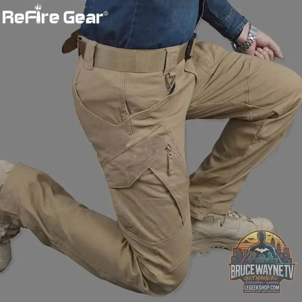 Pantalon Cargo Militaire en Coton pour Homme - ReFire Gear - Legeekshop