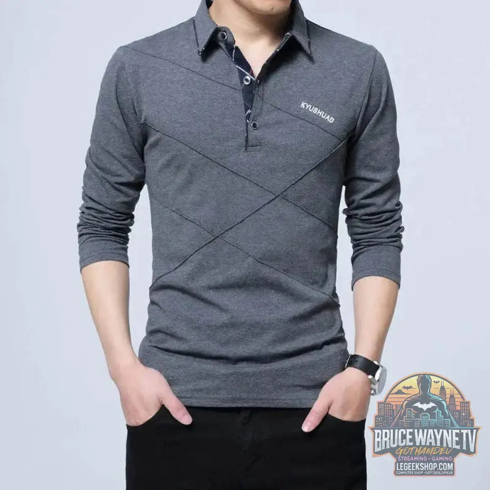 T-shirt en coton à rayures rabattables, T-shirt long, Slim Fit, Casual, Grande taille - Legeekshop