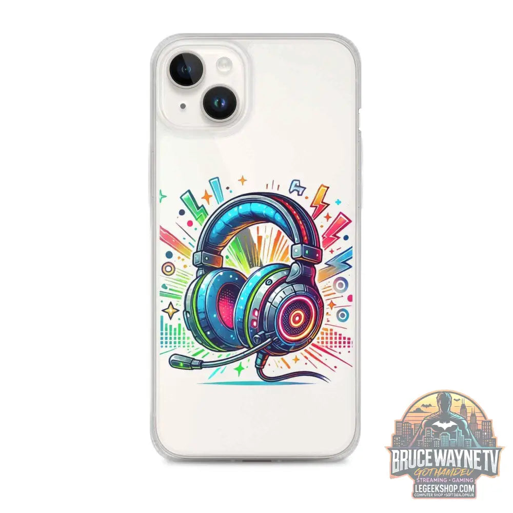 Coque iPhone® Design Gamer Casque Coloré - Legeekshop - Legeekshop
