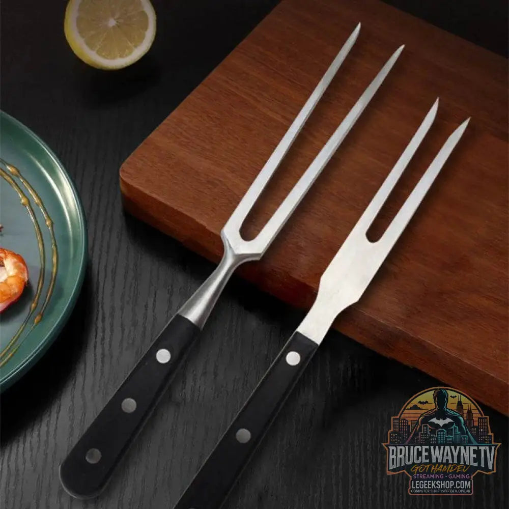 🔥 Set de Fourchettes à Barbecue  – Acier Inoxydable & Bois – Accessoires de Grill - Legeekshop