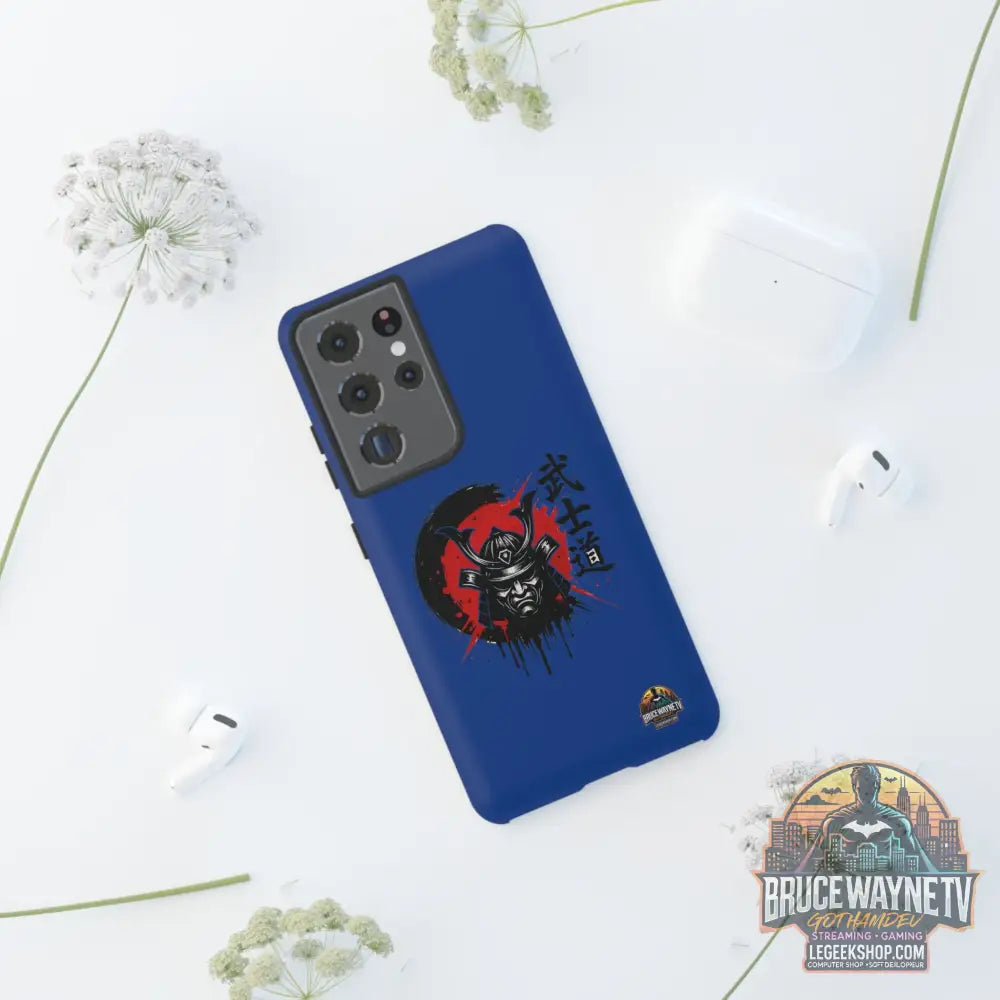 📱 samurai phone case Bleue foncé – coque renforcée Pixel & Galaxy 📱 - Phone Case