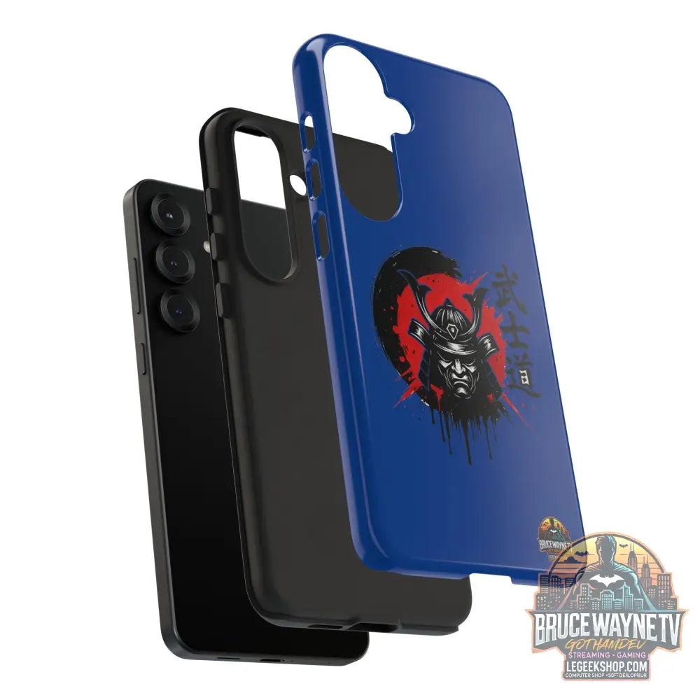 📱 samurai phone case Bleue foncé – coque renforcée Pixel & Galaxy 📱 - Phone Case