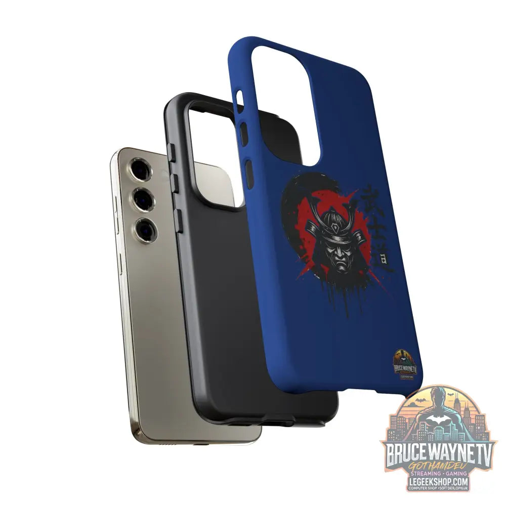 📱 samurai phone case Bleue foncé – coque renforcée Pixel & Galaxy 📱 - Phone Case
