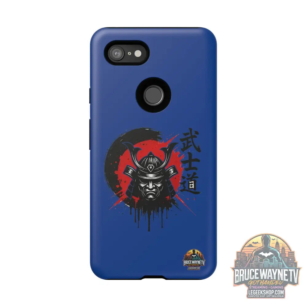 📱 samurai phone case Bleue foncé – coque renforcée Pixel & Galaxy 📱 - Google Pixel 3 XL / Matte - Phone Case
