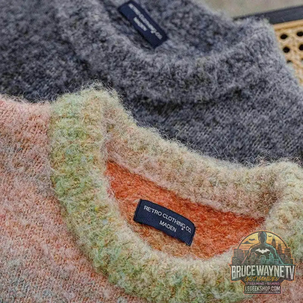 Pull en Tricot Arc-en-Ciel Femme, Col Rond, Chaud et Polyvalent | MADEN | Wayne Outfitters - Legeekshop