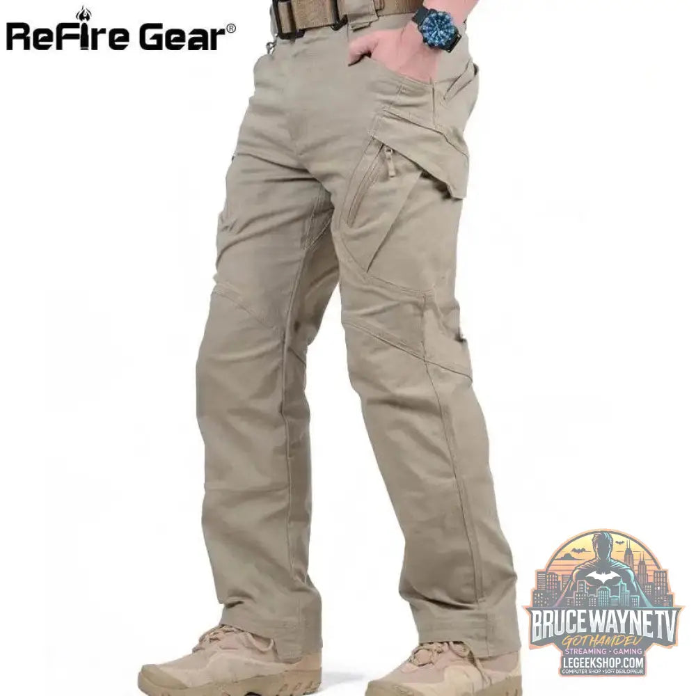 Pantalon Cargo Militaire en Coton pour Homme - ReFire Gear - Legeekshop