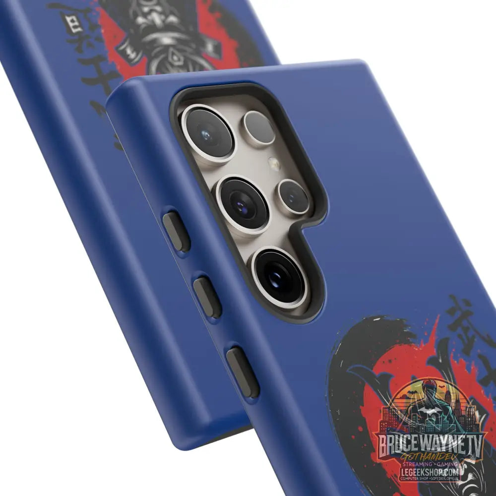 📱 samurai phone case Bleue foncé – coque renforcée Pixel & Galaxy 📱 - Phone Case