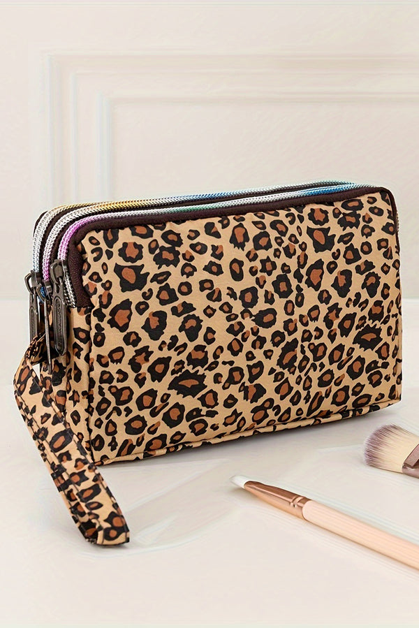 Pièce mode femme léopard, zip — marron