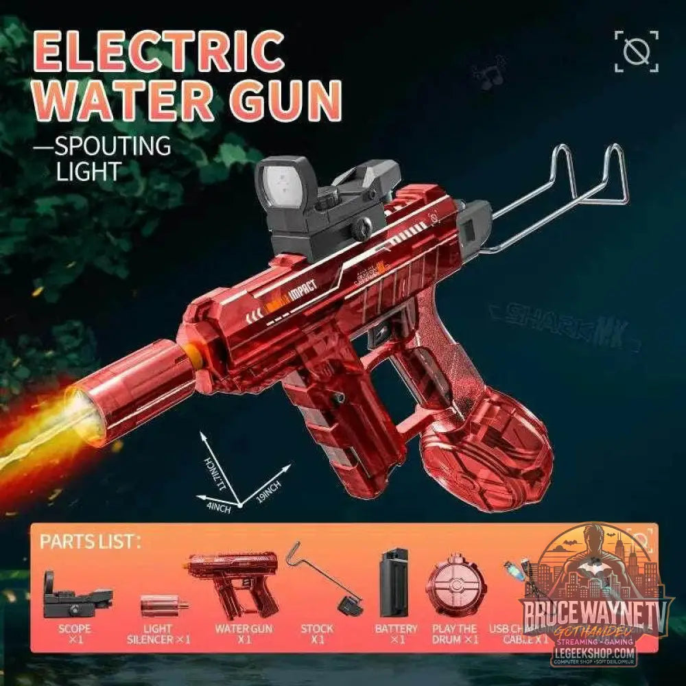 🔫 Pistolet à eau électrique haute pression – Rafales automatiques & LED - Legeekshop