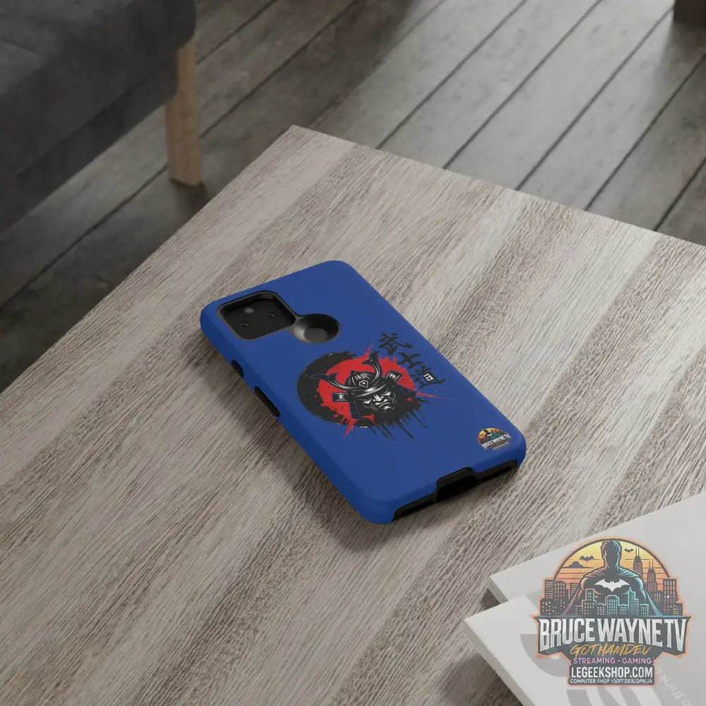 📱 samurai phone case Bleue foncé – coque renforcée Pixel & Galaxy 📱 - Phone Case