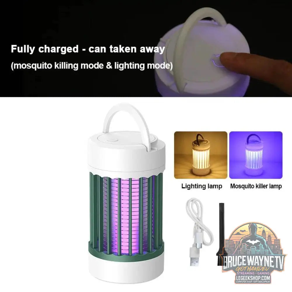 🦟 Lampe électrique anti-moustiques – Rechargeable USB, lumière UV, portable - Legeekshop
