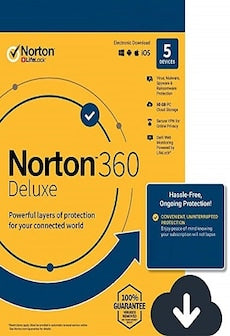 Norton 360 Deluxe Non-Subscription - (5 Devices, 1 Year) - NortonLifeLock Key EUROPE
