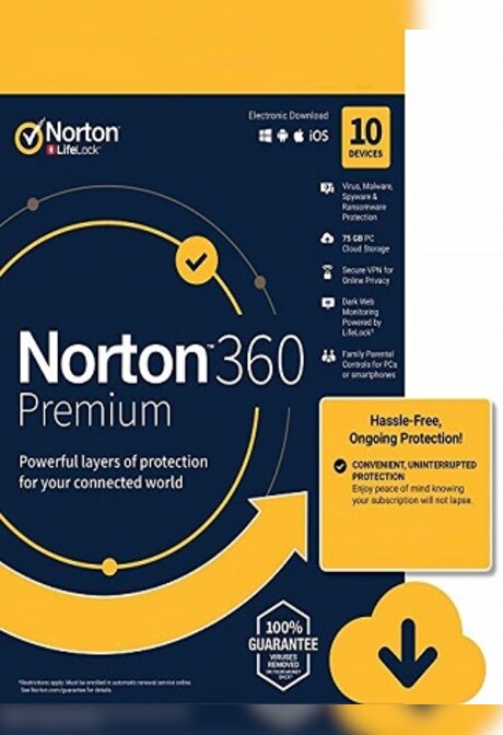 Norton 360 Premium Non-Subscription - (10 Devices, 1 Year) - NortonLifeLock Key EUROPE