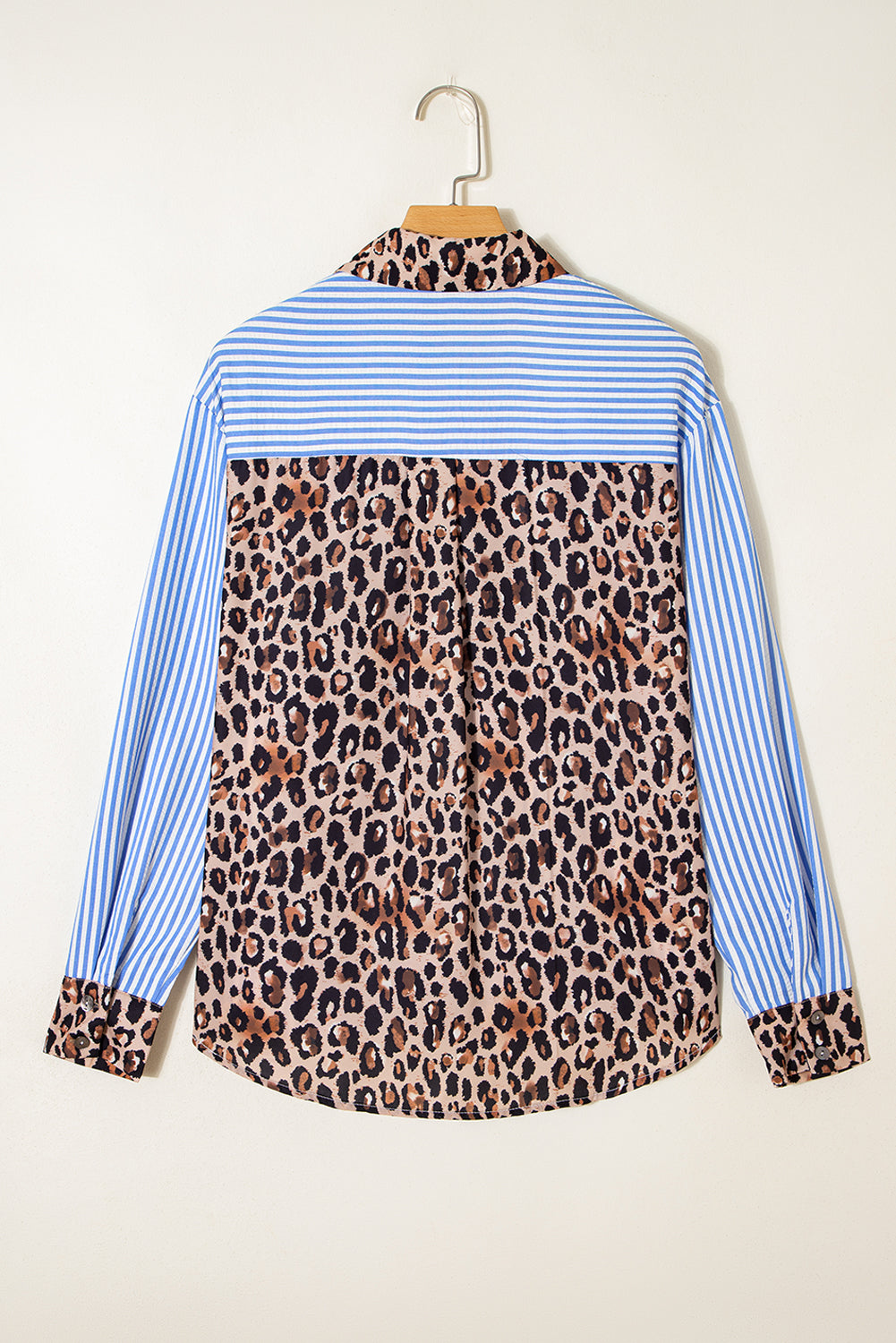 Sky Blue Striped Leopard — Tops/Blouses & Shirts, vue 3, LeGeekShop
