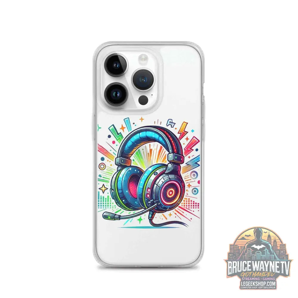 Coque iPhone® Design Gamer Casque Coloré - Legeekshop - Legeekshop