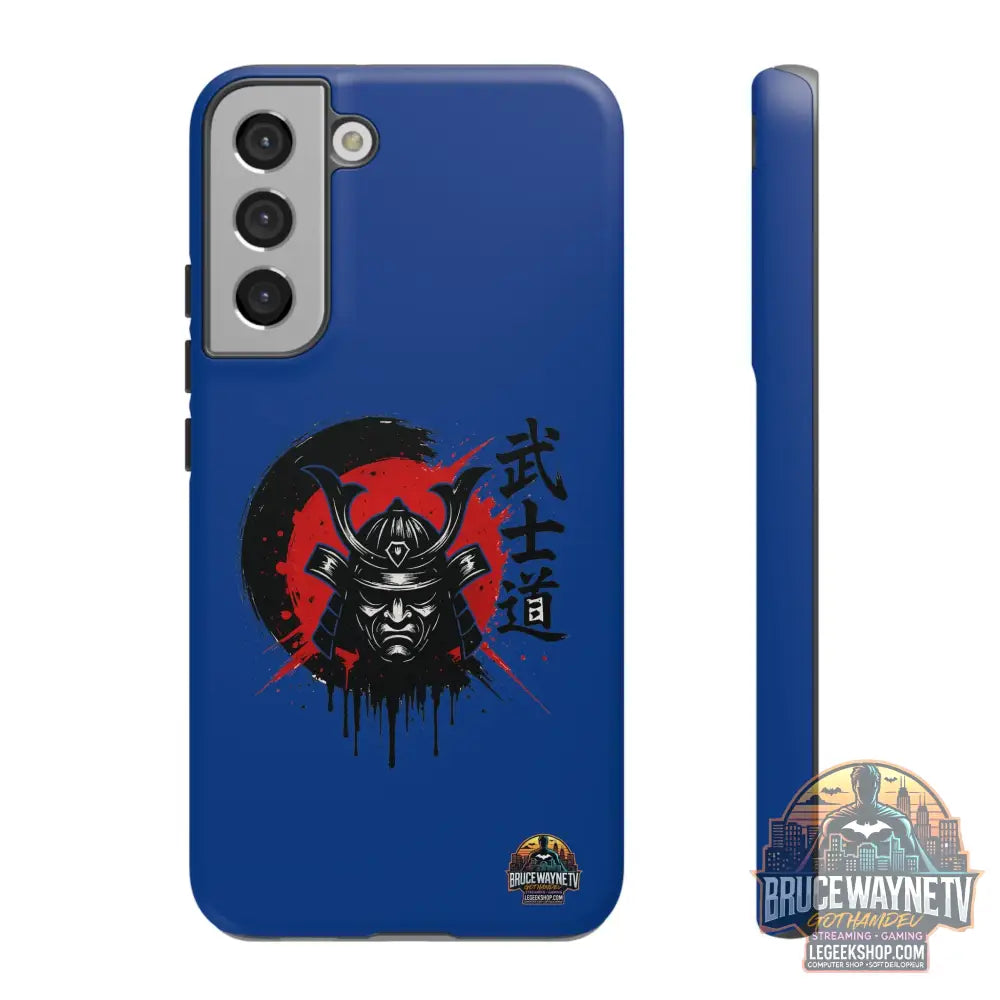 📱 samurai phone case Bleue foncé – coque renforcée Pixel & Galaxy 📱 - Phone Case