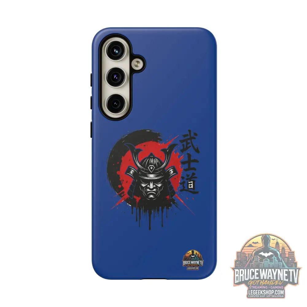 📱 samurai phone case Bleue foncé – coque renforcée Pixel & Galaxy 📱 - Samsung Galaxy S24 Plus / Matte - Phone Case