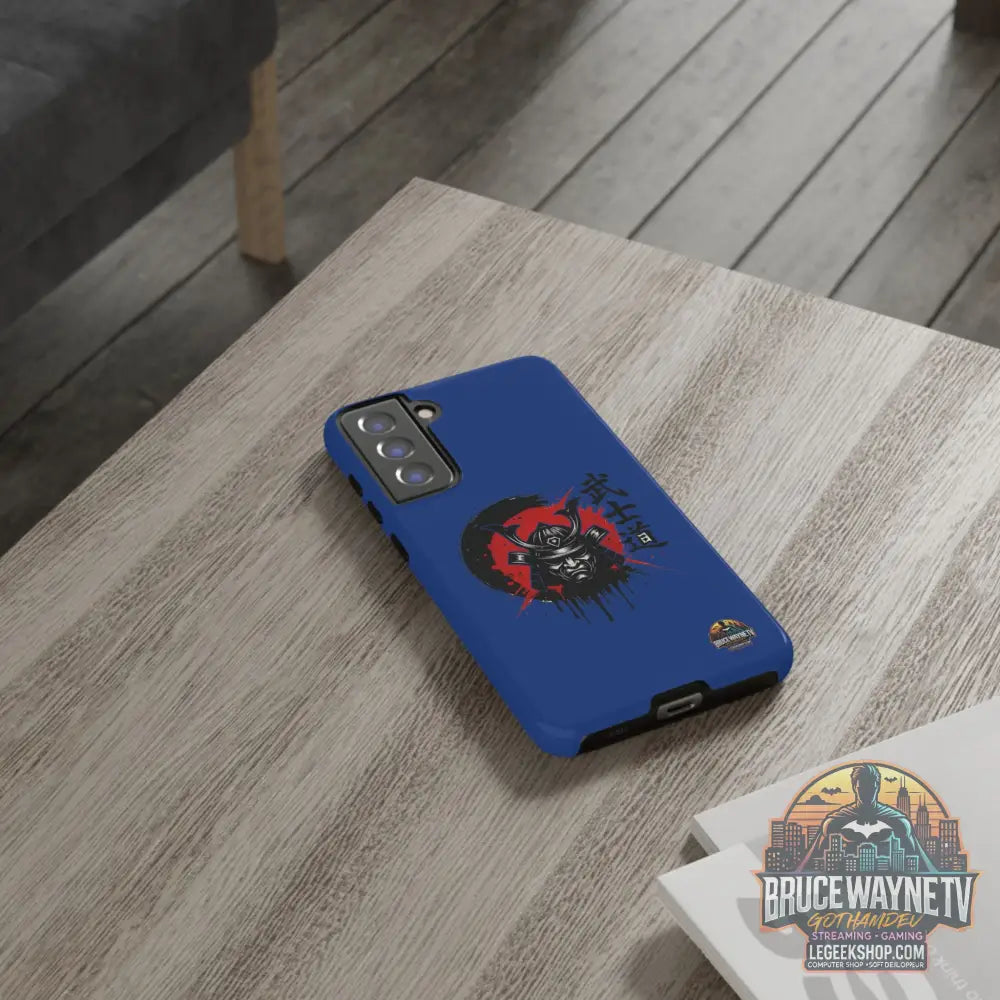 📱 samurai phone case Bleue foncé – coque renforcée Pixel & Galaxy 📱 - Phone Case