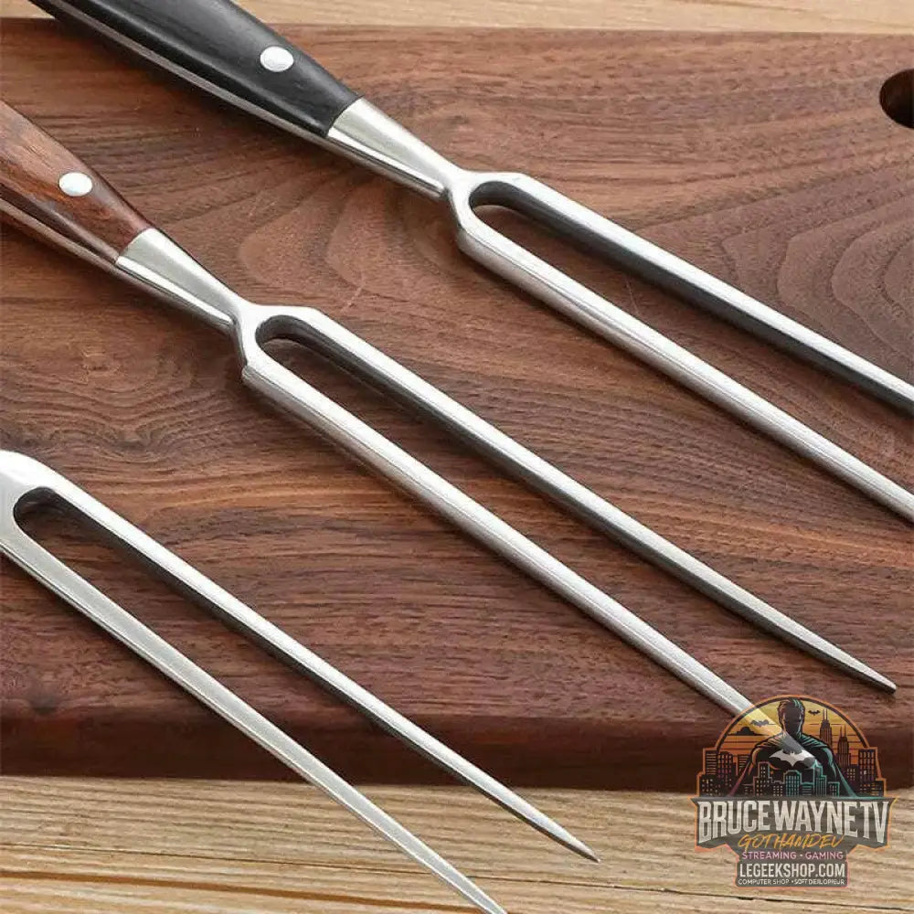🔥 Set de Fourchettes à Barbecue  – Acier Inoxydable & Bois – Accessoires de Grill - Legeekshop
