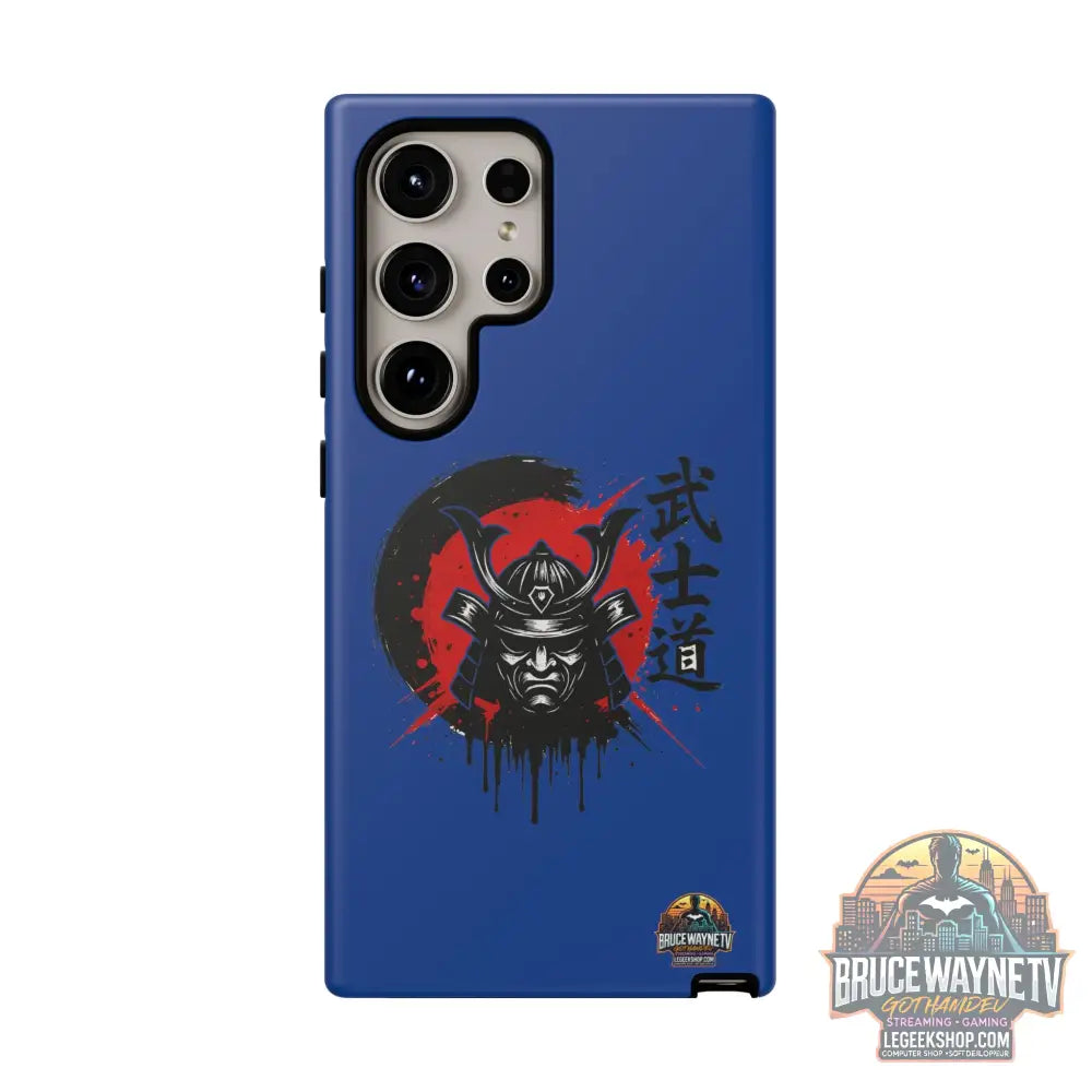 📱 samurai phone case Bleue foncé – coque renforcée Pixel & Galaxy 📱 - Samsung Galaxy S24 Ultra / Matte - Phone Case