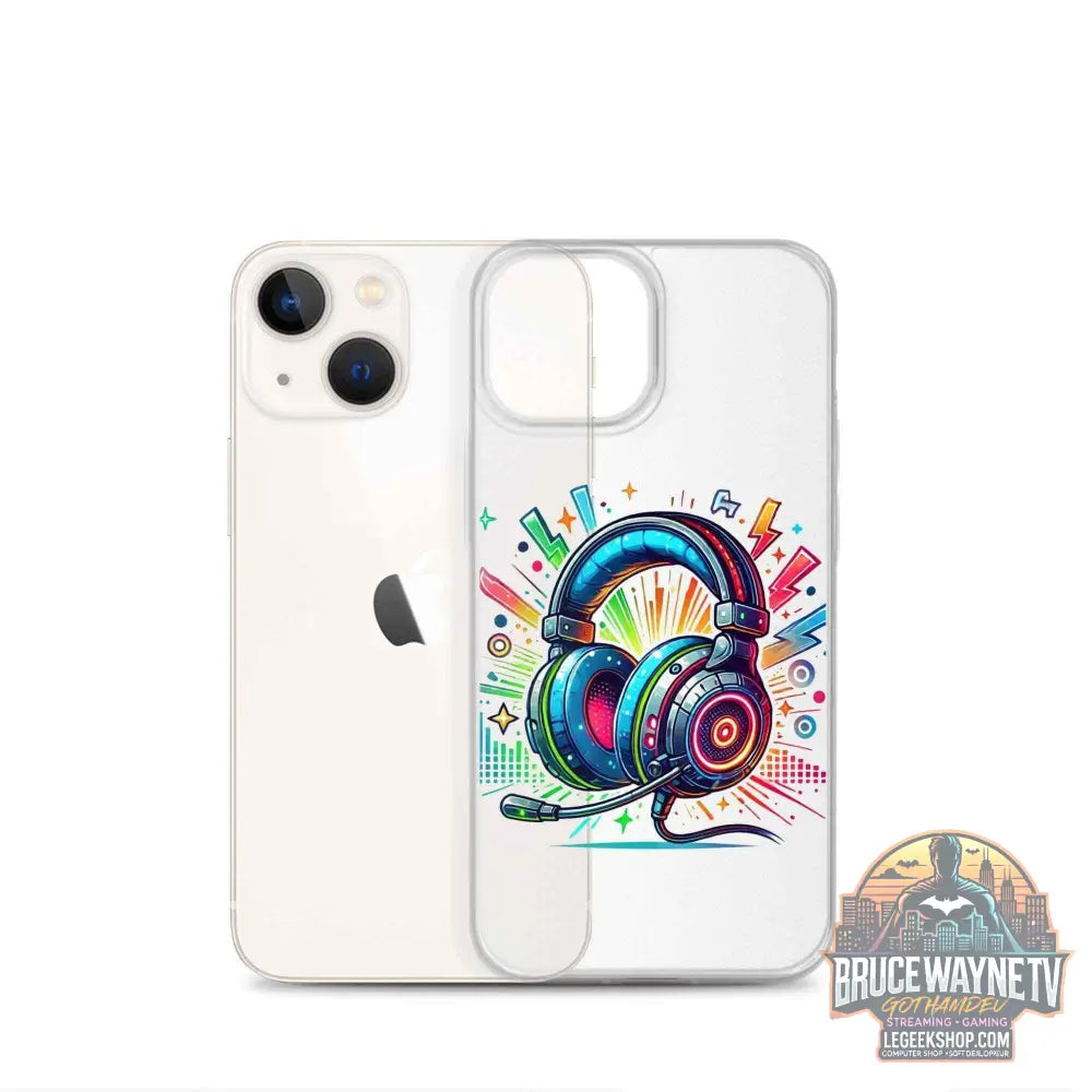 Coque iPhone® Design Gamer Casque Coloré - Legeekshop - Legeekshop