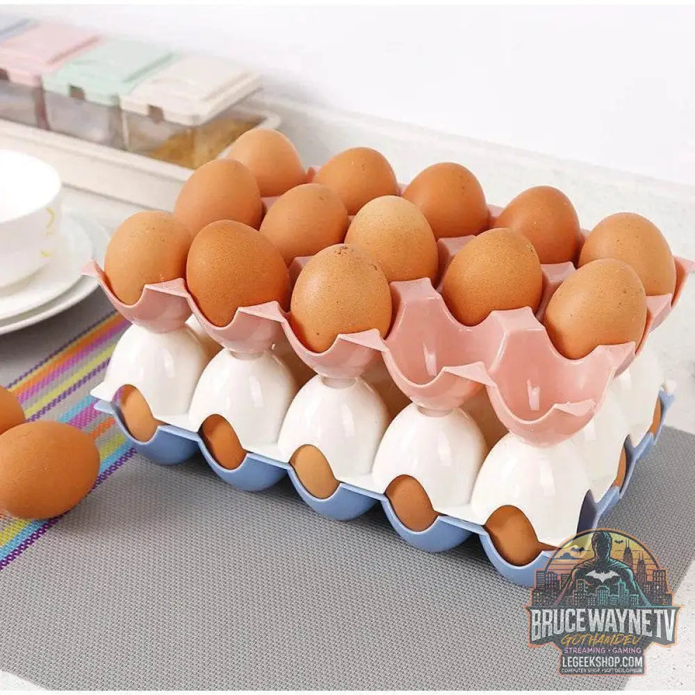 🥚 Boîte de Rangement d'Œufs Coulissante à 3 Couches – Style Échelle | Grande Capacité Réfrigérateur - Legeekshop
