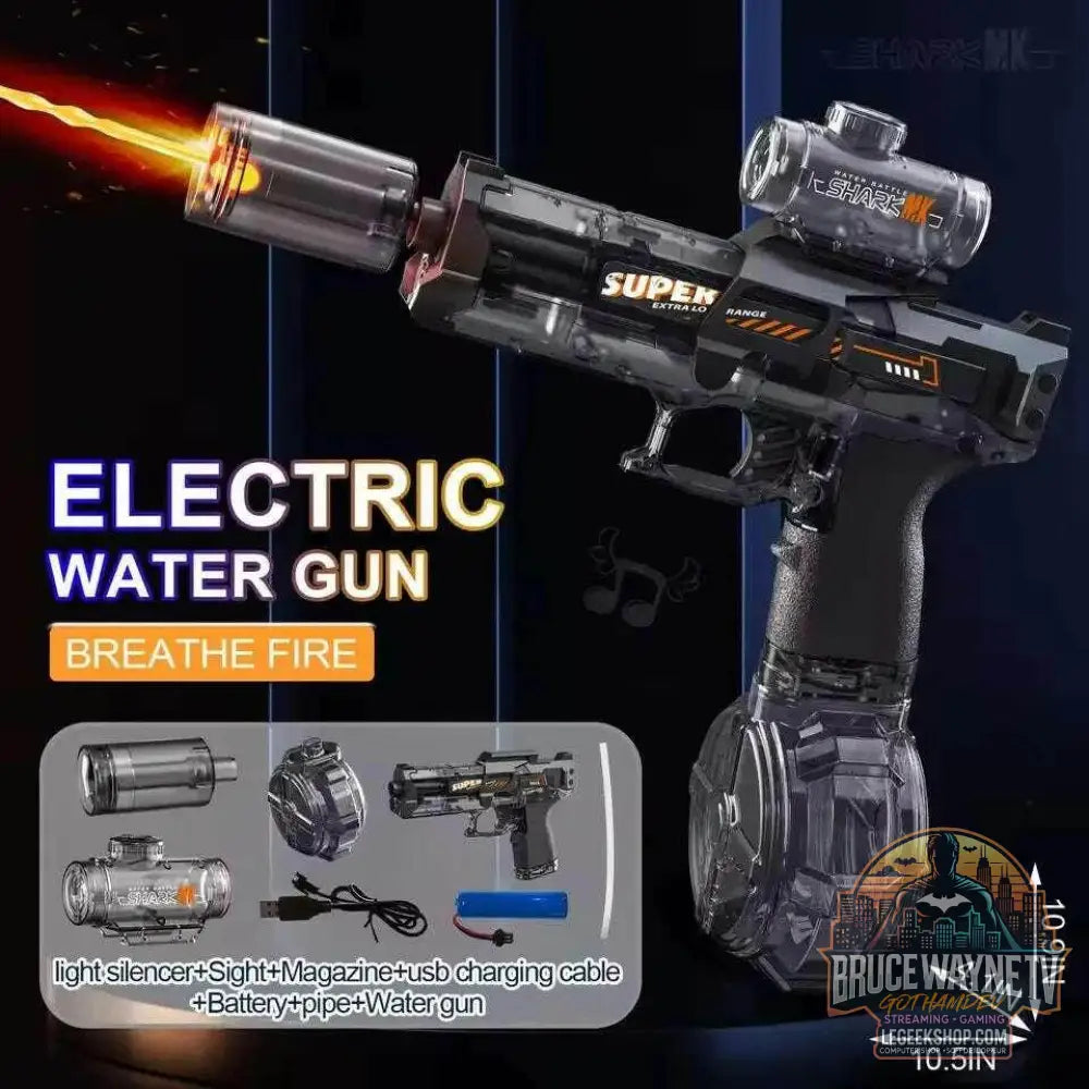 🔫 Pistolet à eau électrique haute pression – Rafales automatiques & LED - Legeekshop