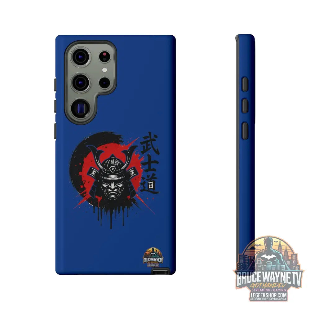 📱 samurai phone case Bleue foncé – coque renforcée Pixel & Galaxy 📱 - Samsung Galaxy S23 Ultra / Glossy - Phone Case
