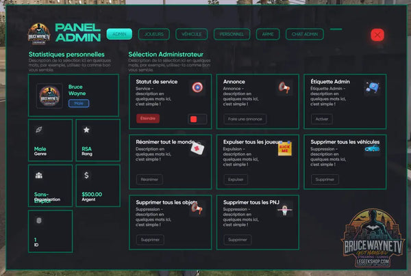 🛠 GothamDev - No Pixel 4.0 Inspired Admin… — mod fivem, photo principale LeGeekShop