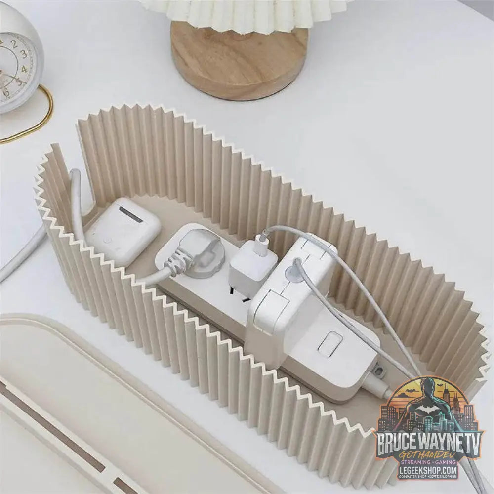 🔌 Boîte de Rangement Câbles & Prises – Design Nordique | Organisateur de Bureau et Maison - Legeekshop