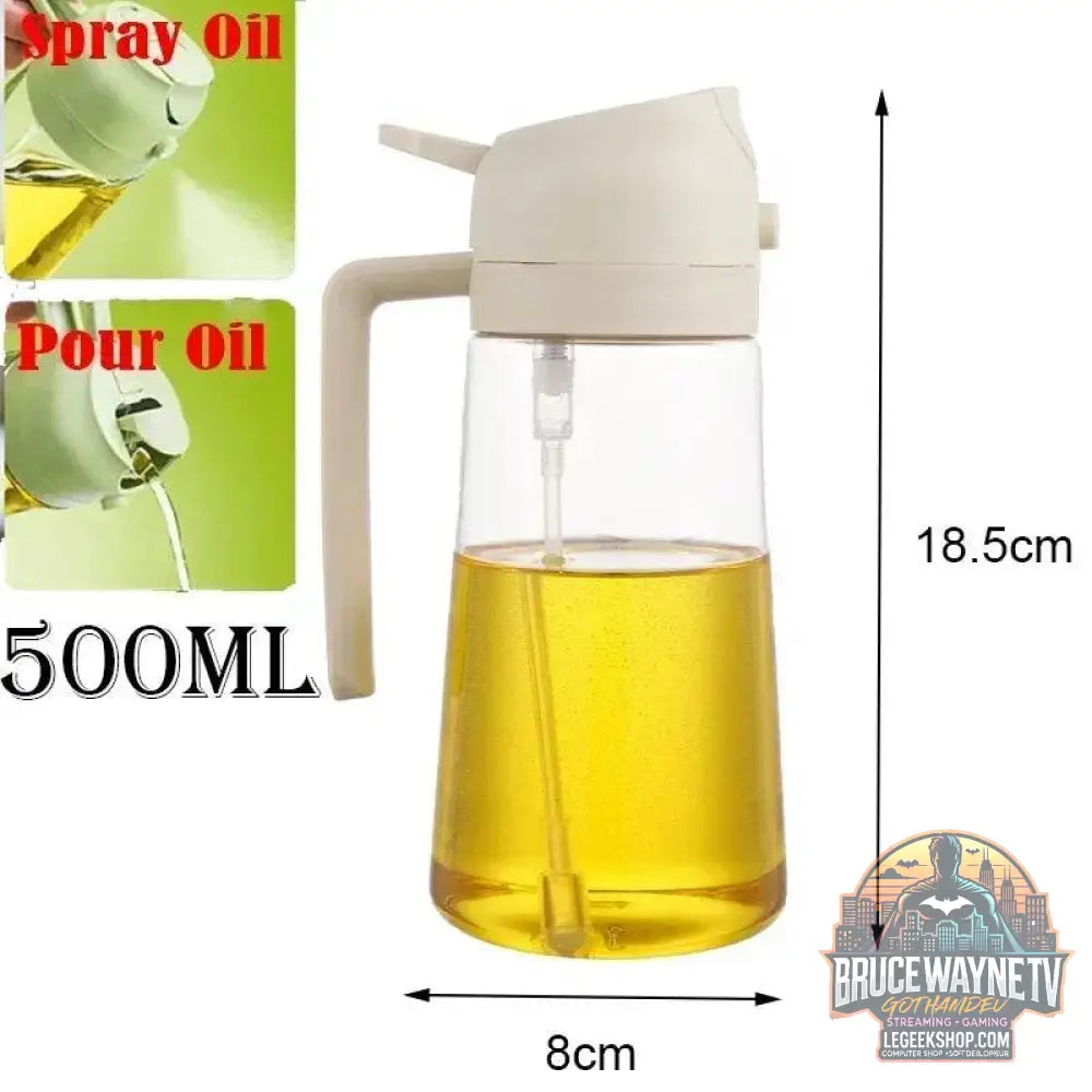 🥗 Bouteille de Pulvérisation d’Huile 2-en-1 | Distributeur &amp; Spray pour Cuisine, BBQ &amp; Pique-Nique 🌿🔥 - Legeekshop
