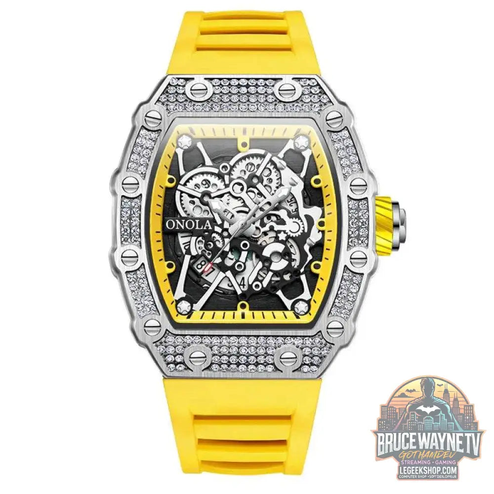 Montre ONOLA Homme, Quartz, Design Incrusté de Diamants, Étanche | Wayne Outfitters - Legeekshop