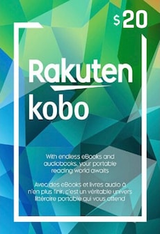 Rakuten Kobo eGift Card 20 USD - Kobo Key - For USD Currency Only