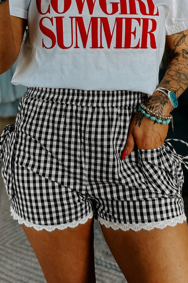 Short femme poches — noir