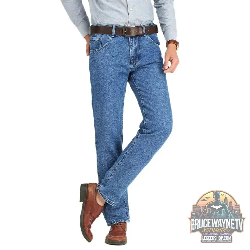 Jean Classique Homme, Pantalon en Denim Coupe Droite, Extensible, Style Business | Mlengnt | Wayne Outfitters - Legeekshop