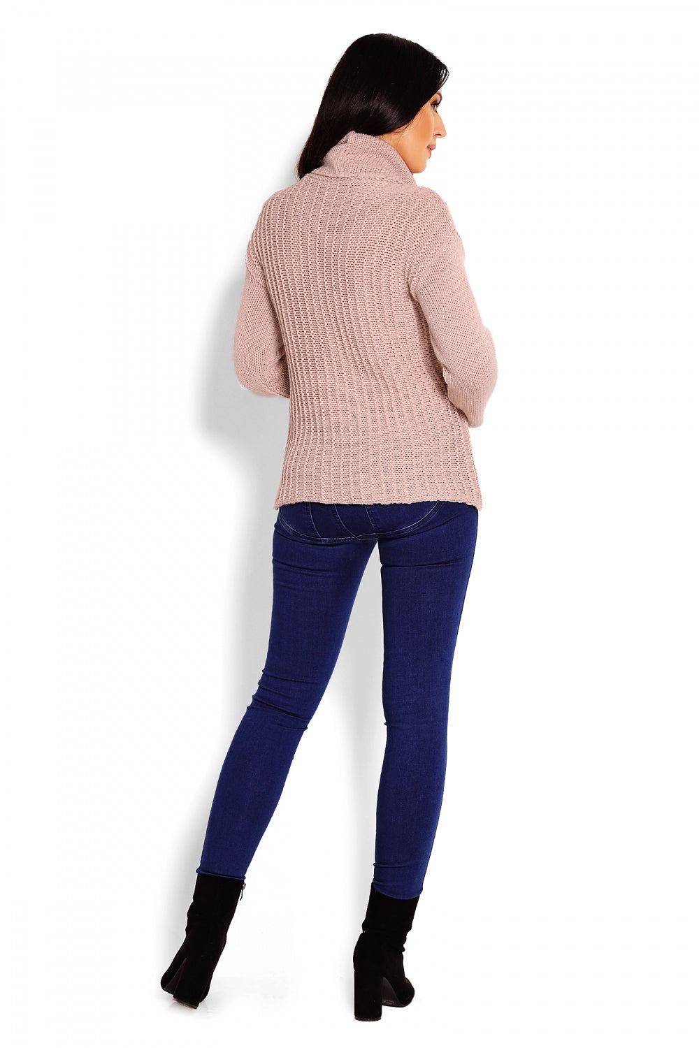 Pull femme PeeKaBoo Col Roulé Col — beige