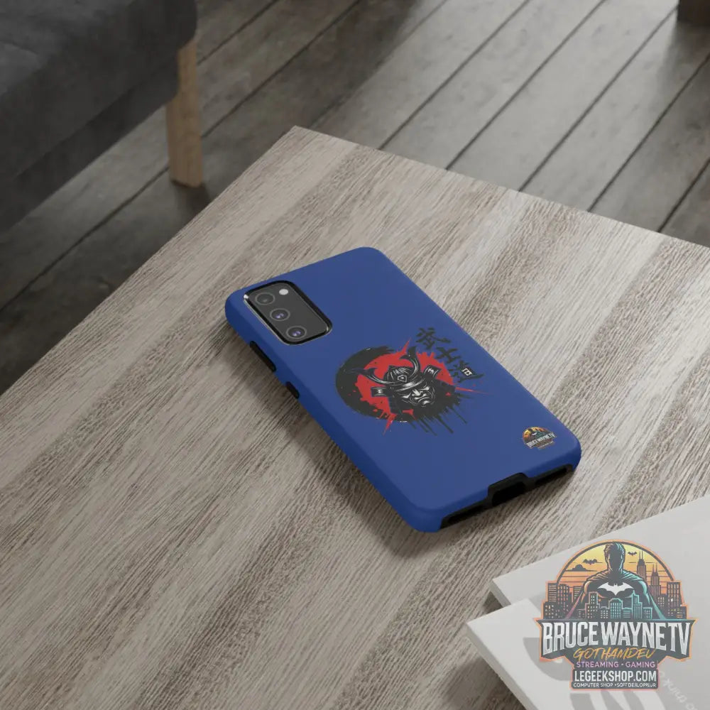 📱 samurai phone case Bleue foncé – coque renforcée Pixel & Galaxy 📱 - Phone Case