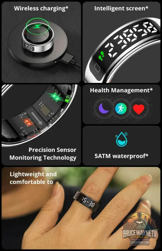 💍 COLMI R12 – Anneau intelligent avec écran tactile & suivi santé - Legeekshop