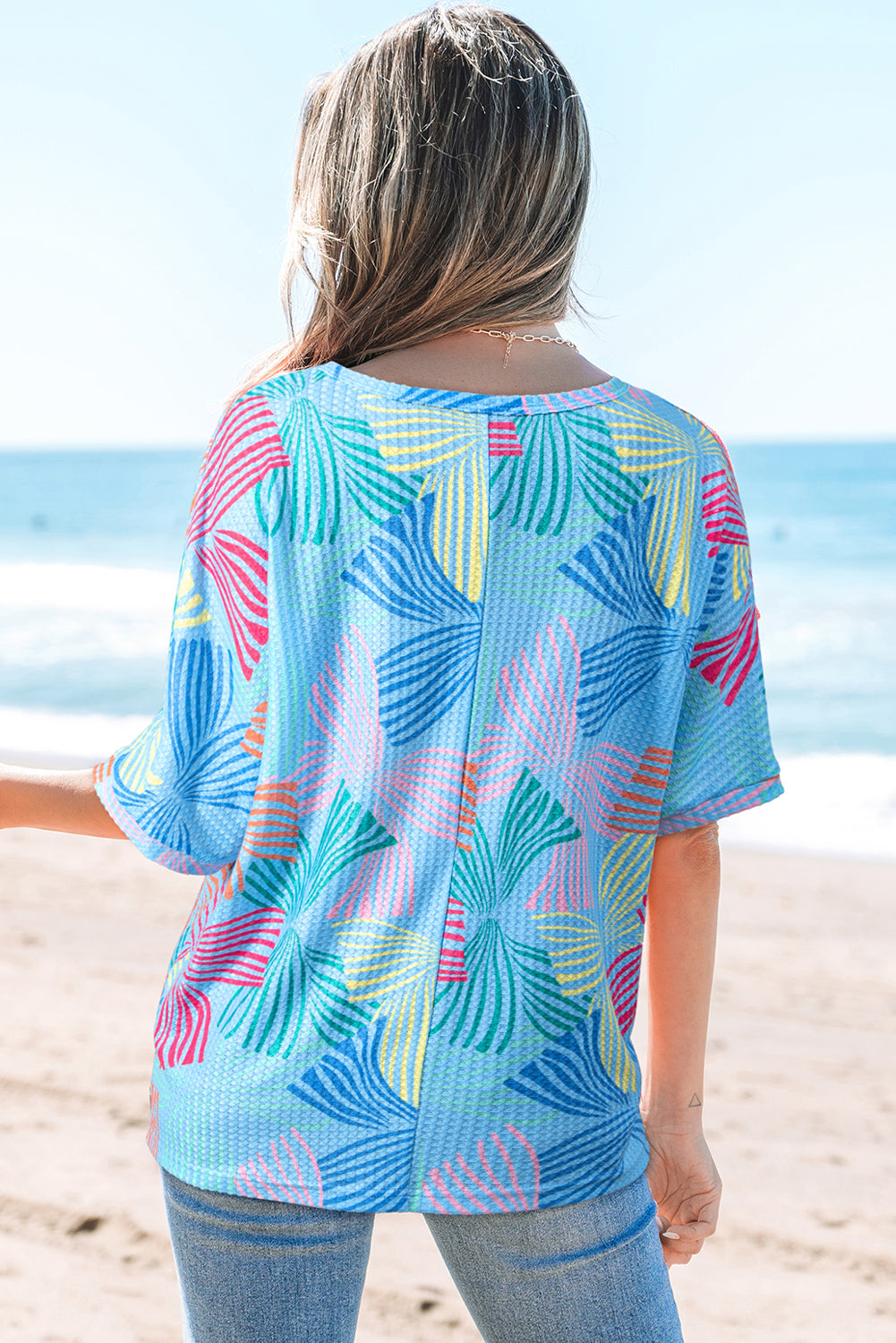 Pink Bowknot Printed Waffle — Tops/Tops & Tees, vue 8, LeGeekShop