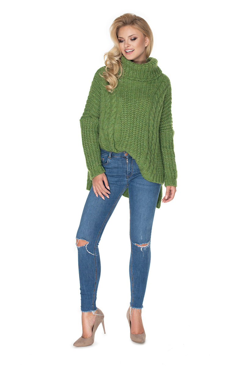 Pull femme PeeKaBoo Col Roulé Col — vert