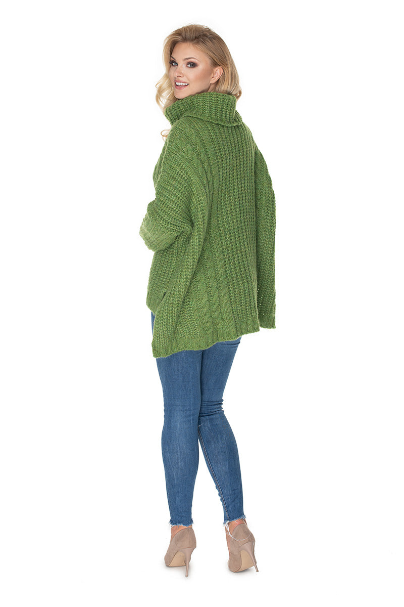 Pull femme PeeKaBoo Col Roulé Col — vert