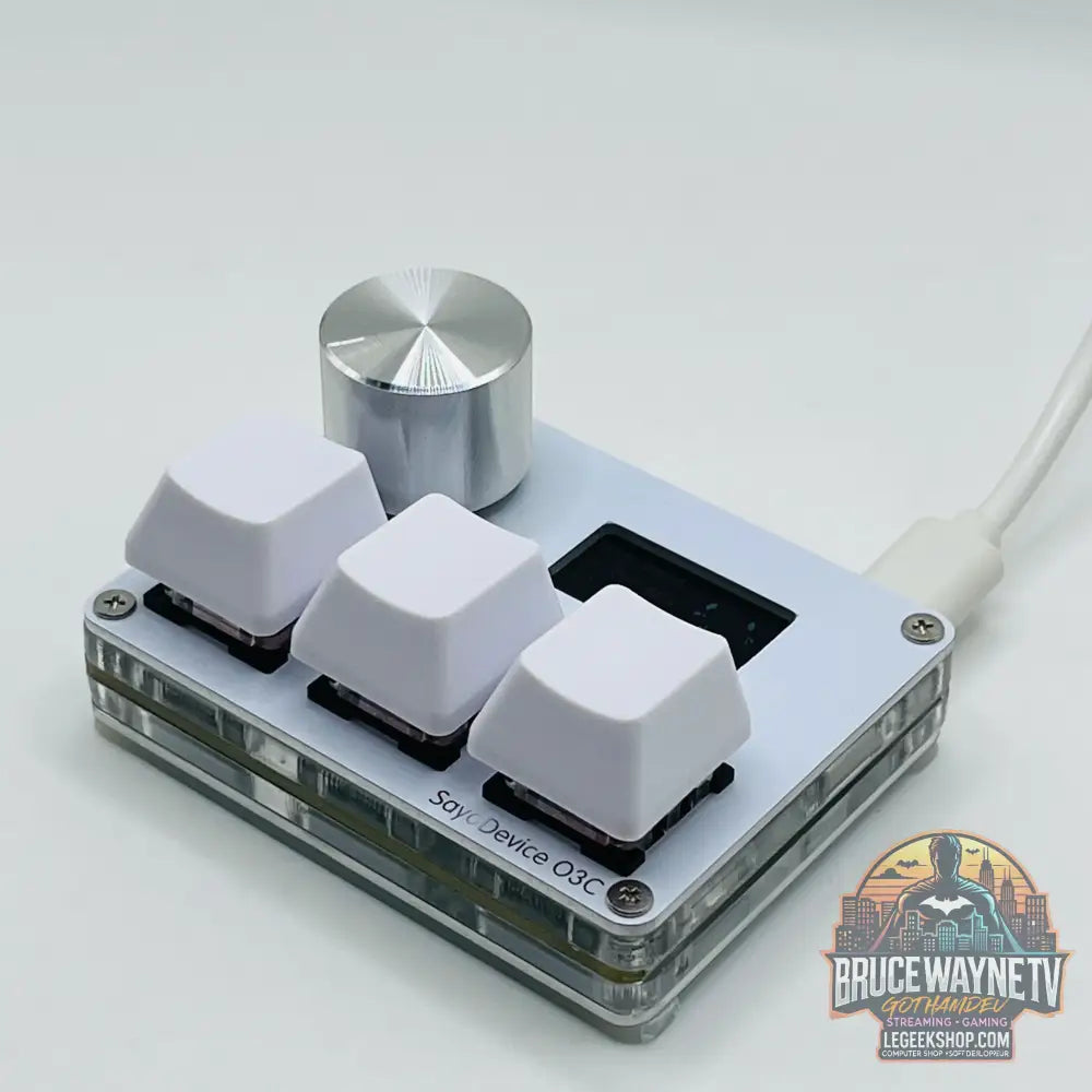 🎮 Mini Clavier Mécanique SayoDevice – Switchs Magnétiques Roses | Écran IPS & Ultra-Réactivité - Legeekshop