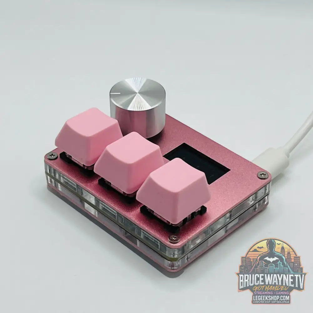 🎮 Mini Clavier Mécanique SayoDevice – Switchs Magnétiques Roses | Écran IPS & Ultra-Réactivité - Legeekshop
