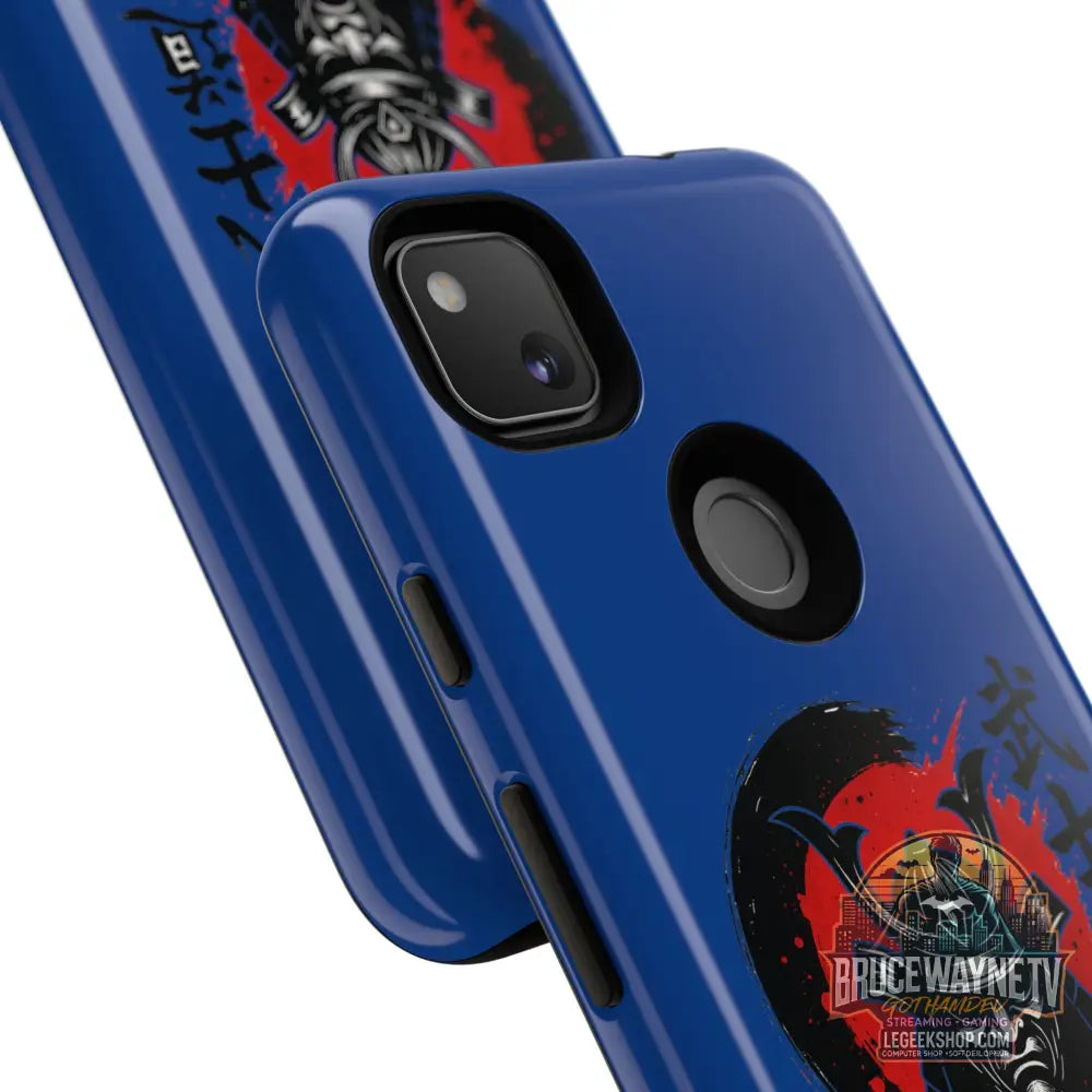📱 samurai phone case Bleue foncé – coque renforcée Pixel & Galaxy 📱 - Phone Case