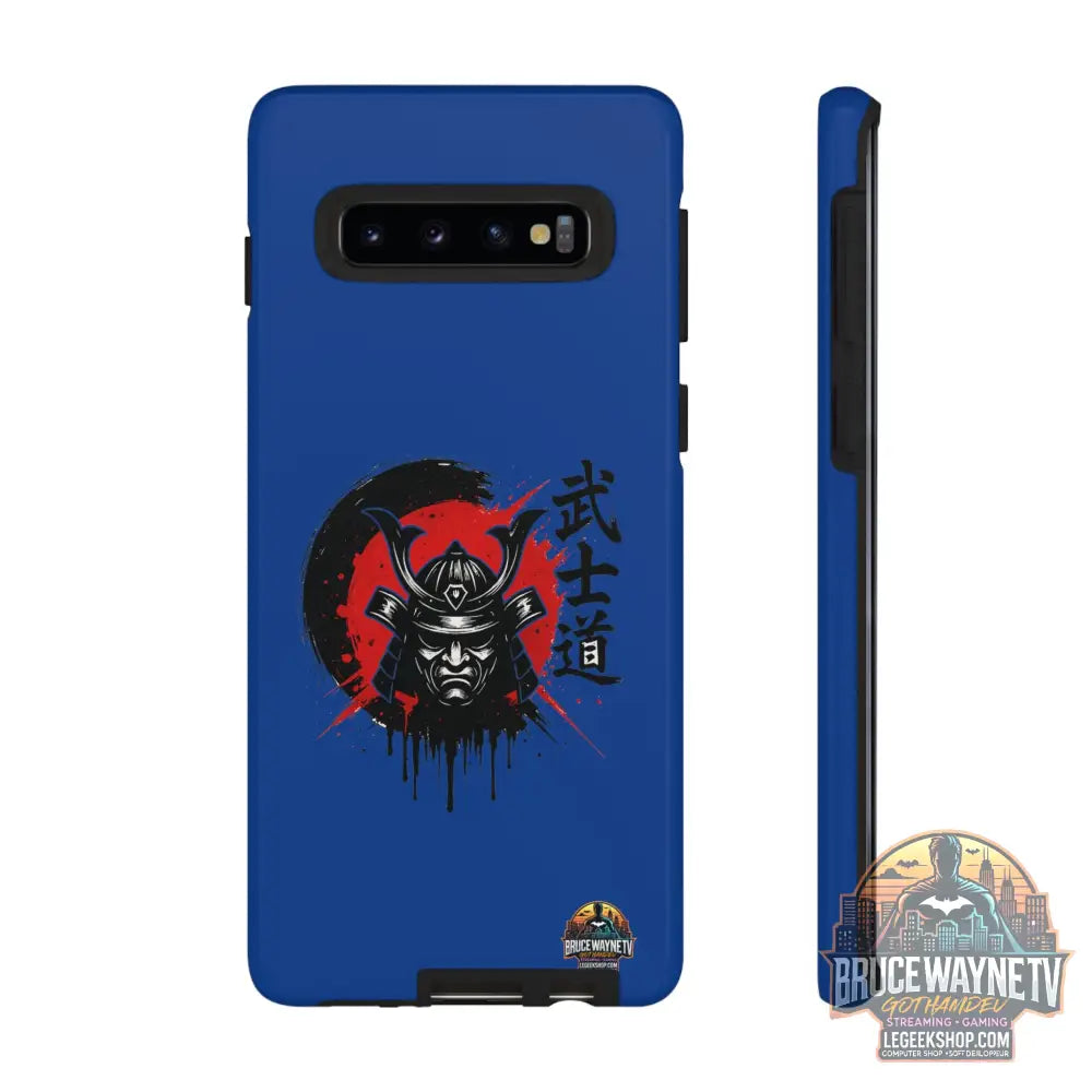 📱 samurai phone case Bleue foncé – coque renforcée Pixel & Galaxy 📱 - Samsung Galaxy S10 / Glossy - Phone Case