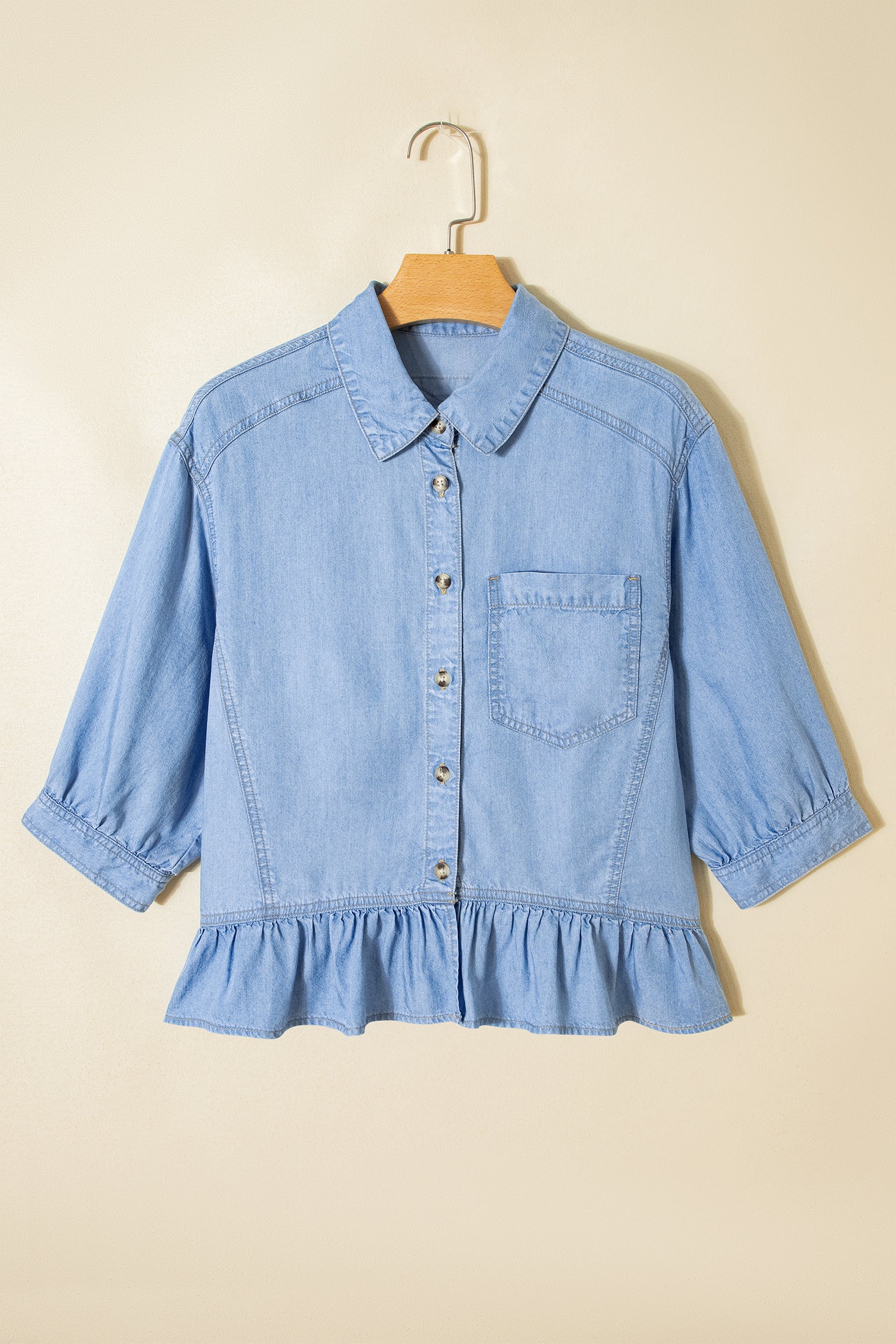 Beau Blue Half Sleeve — détail Tops/Blouses & Shirts, vue 8, LeGeekShop