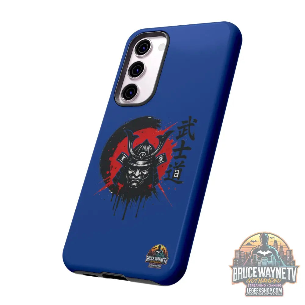 📱 samurai phone case Bleue foncé – coque renforcée Pixel & Galaxy 📱 - Phone Case